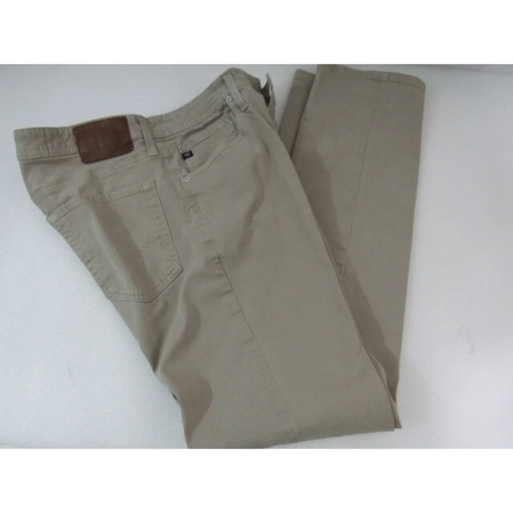 AG Adriano Goldschmied The Graduate Tan Chino Brown Pants $235 SIZE W34 L33